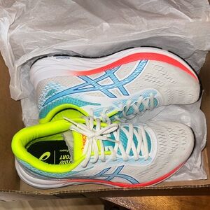 ASICS size 8.5 Women's Athletic Shoes White Neon Yellow running new